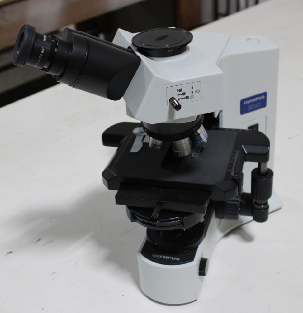 NICE Olympus BX41 Microscope with 4 Objectives