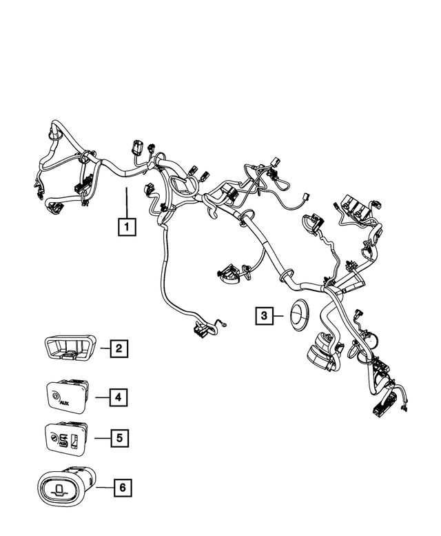 Genuine Mopar Instrument Panel Wiring 68172400AD
