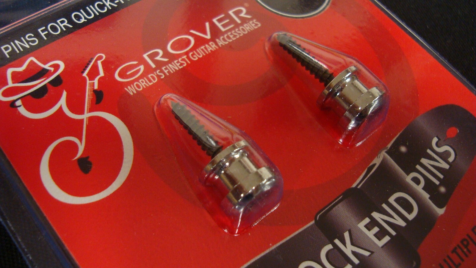 Grover GP810C Strap Lock End Pins, Chrome