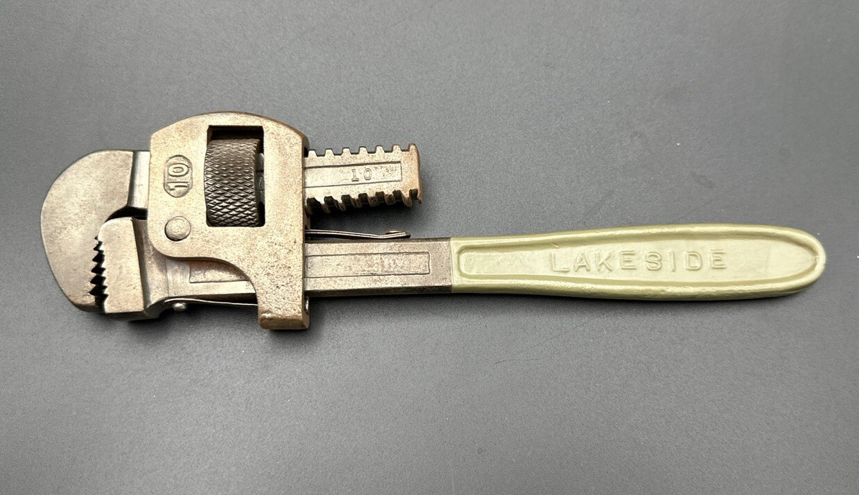 Vintage 10”  Pipe Wrench - Lakeside Trademark Made in USA