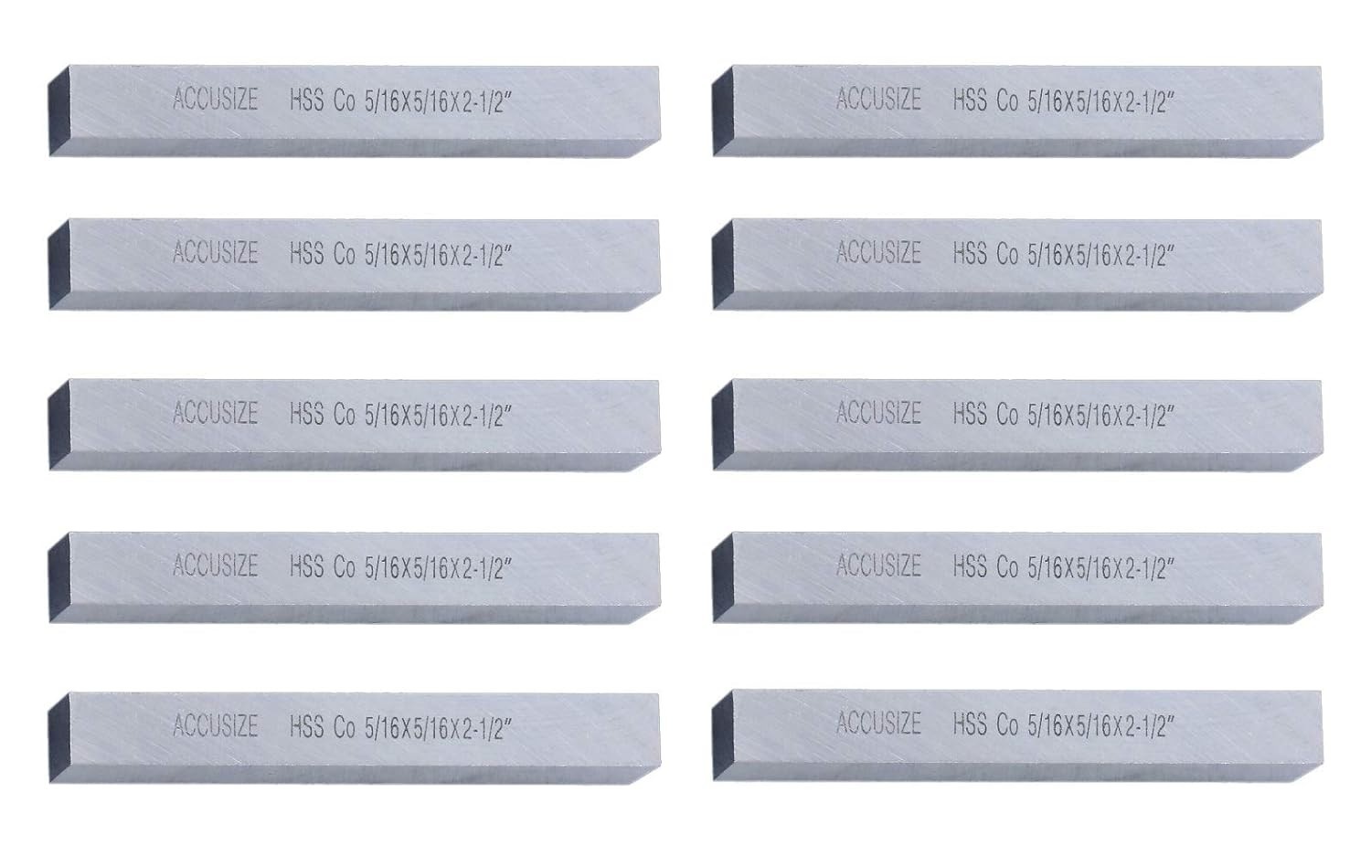 High-Speed Steel Lathe Tool Bits, Pack of 10