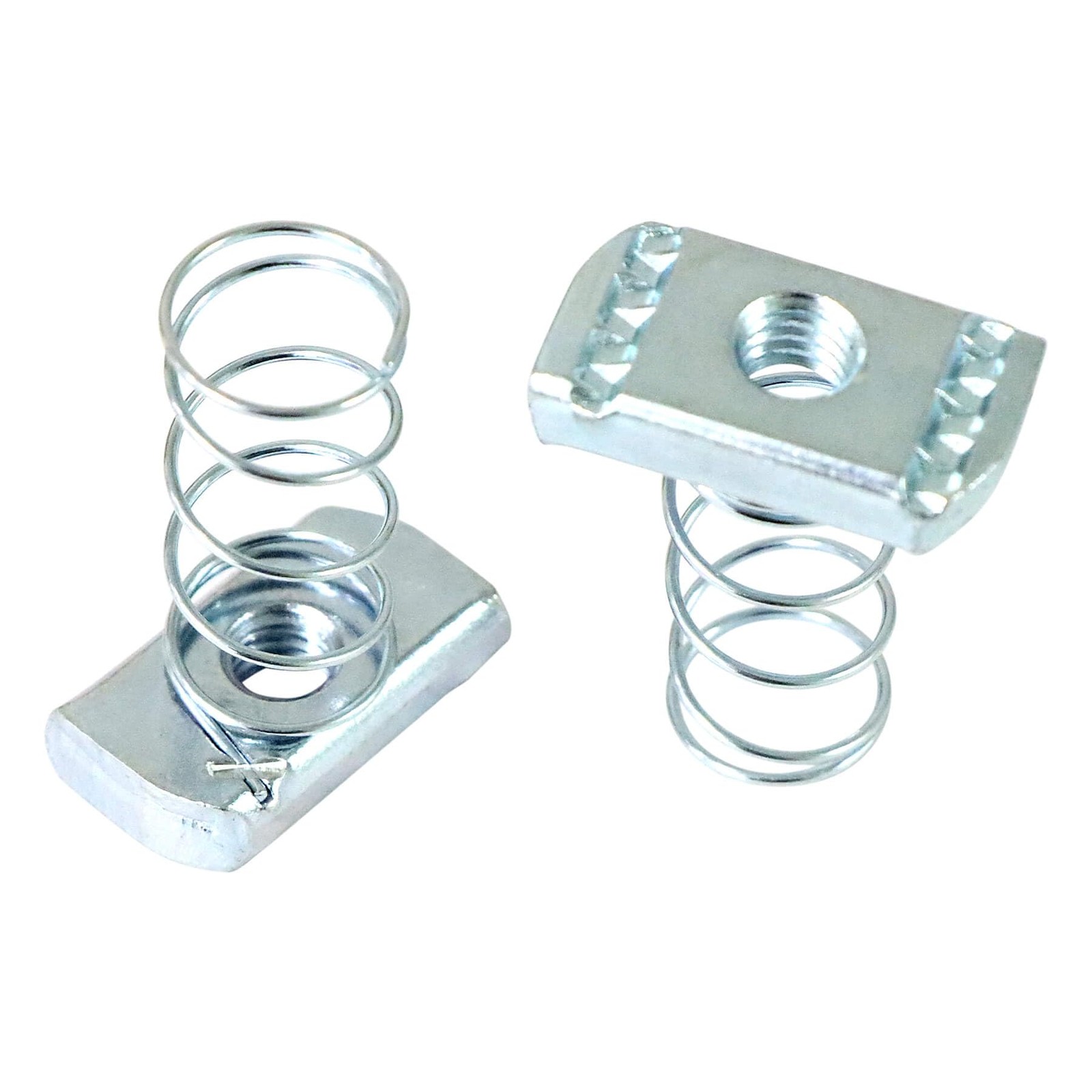 100 PCS Strut Channel Nuts Standard Long Zinc Plated Spring 3/816 Universal