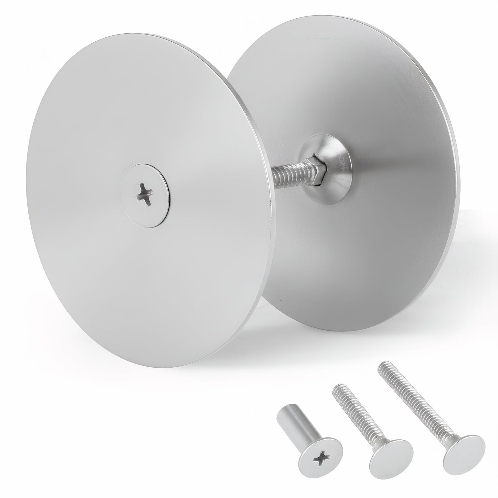 GuoluvSoo Premium Stainless Steel Door Hole Cover 2.64in Diameter, Silver