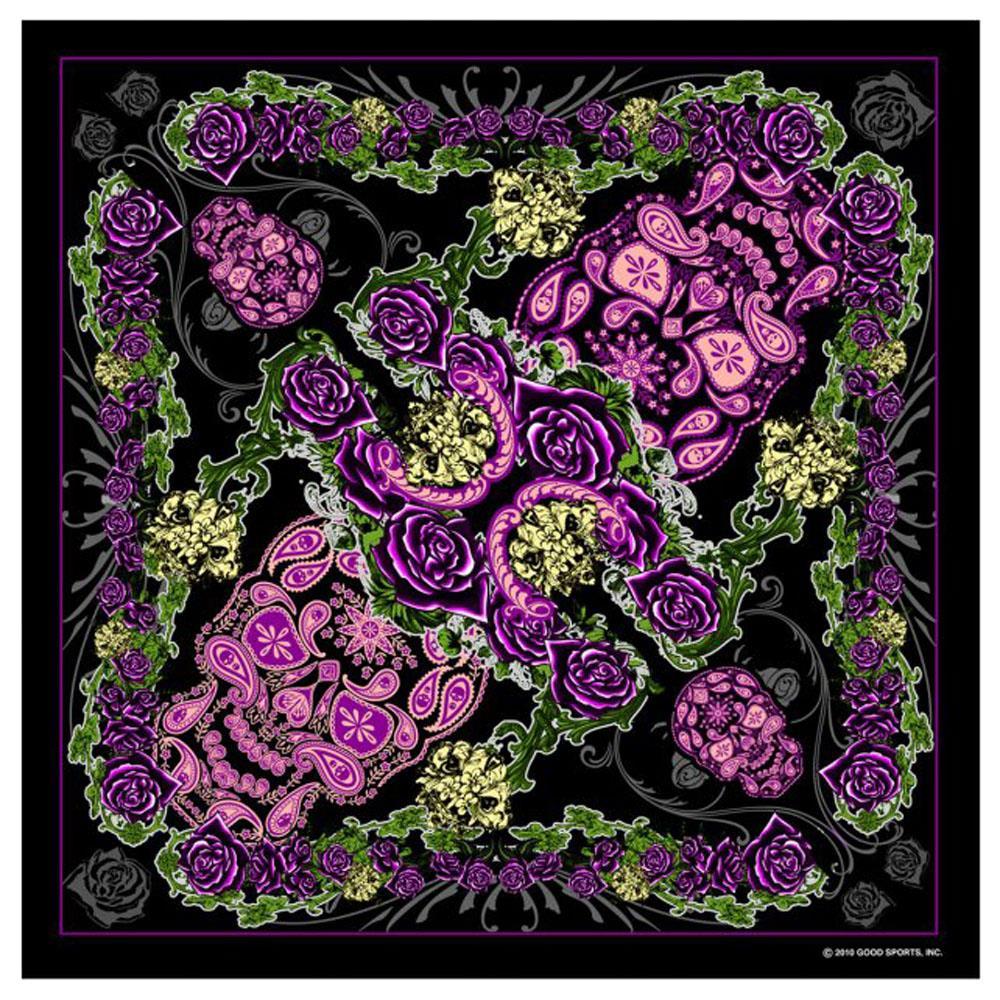 BUY 1 GET 1 FREE SUGAR SKULL PAISLEY BANDANA mens womens head wrap #1048 BIKER