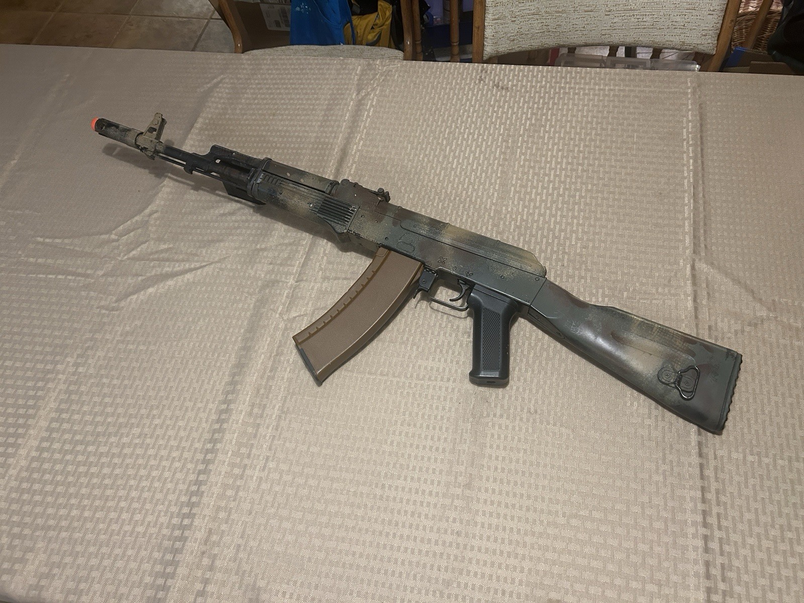 CUSTOM PAINTED CYMA Sport AK74M Airsoft AEG Rifle Airsoft Gun With Mid-Cap Mag