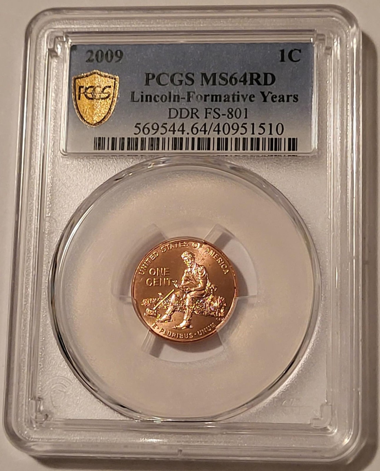 2009 Lincoln Bicentennial Cent Formative Years DDR FS-801 MS64 RED PCGS GSH