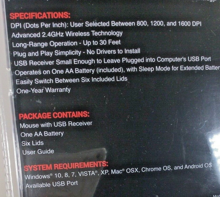 New 2015 Sealed Click It Deluxe SwitchLid Wireless Mouse 5 Extra Colors!