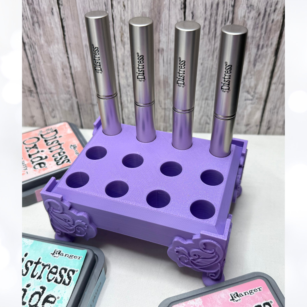 Purple Tim Holtz MINI BLENDING BRUSH Holder 3D Printed Organizer Storage