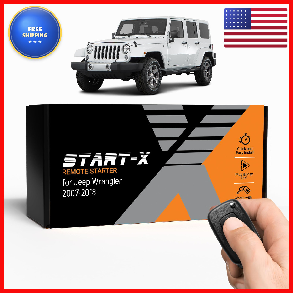 Start-X Remote Starter Kit 2000-Ft Long Range Remotes For Jeep Wrangler Jk 2007