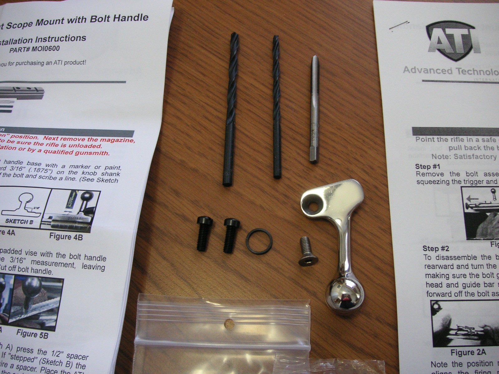 Assembly hardware with Bolt Handle for Double Rail Scope Mount for Mosin Nagant
