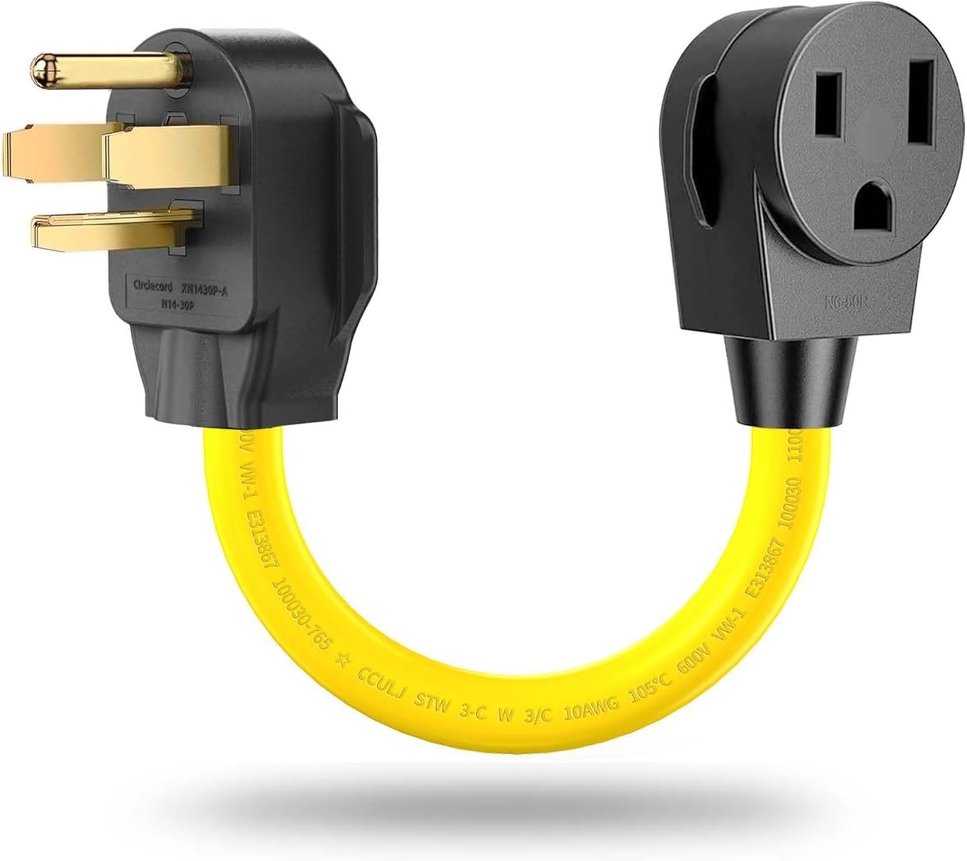 4 Prong to 3 Prong Welder Plug Adapter 220V, NEMA 14-30P to 6-50R Dryer