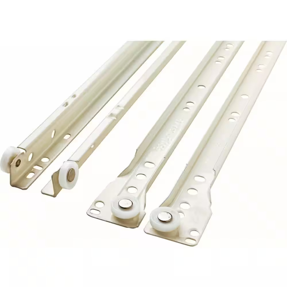 1 Pair 22 In. Self-Closing Bottom Mount Drawer Slide Set (2 Pieces)