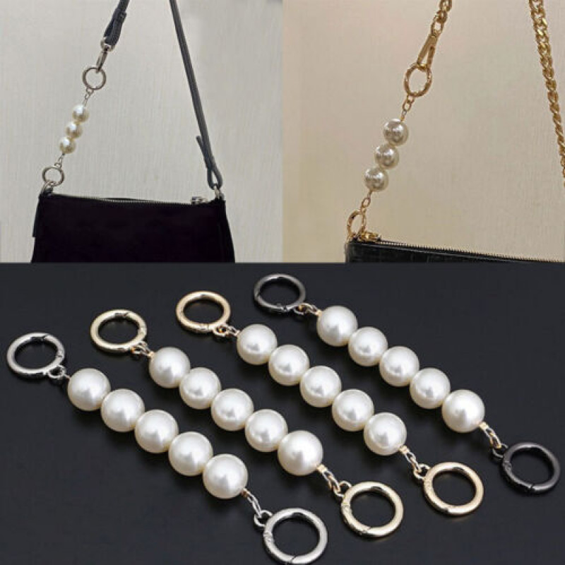 Chain Pearl Bag Purse Strap Replacement Straps Crossbody Charms Extender Acrylic