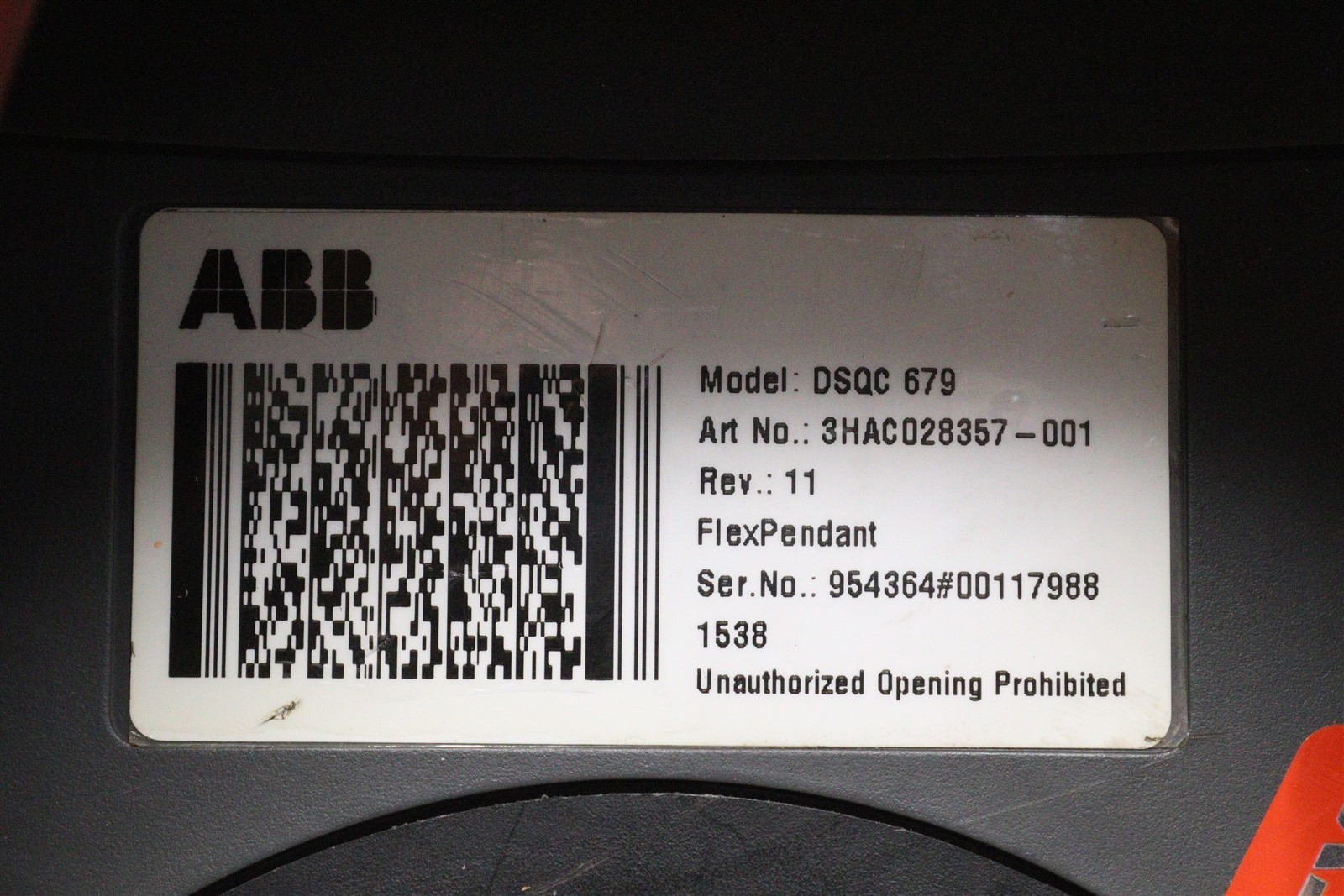 ABB DSQC 679 TEACH PENDANT 3HAC028357-001