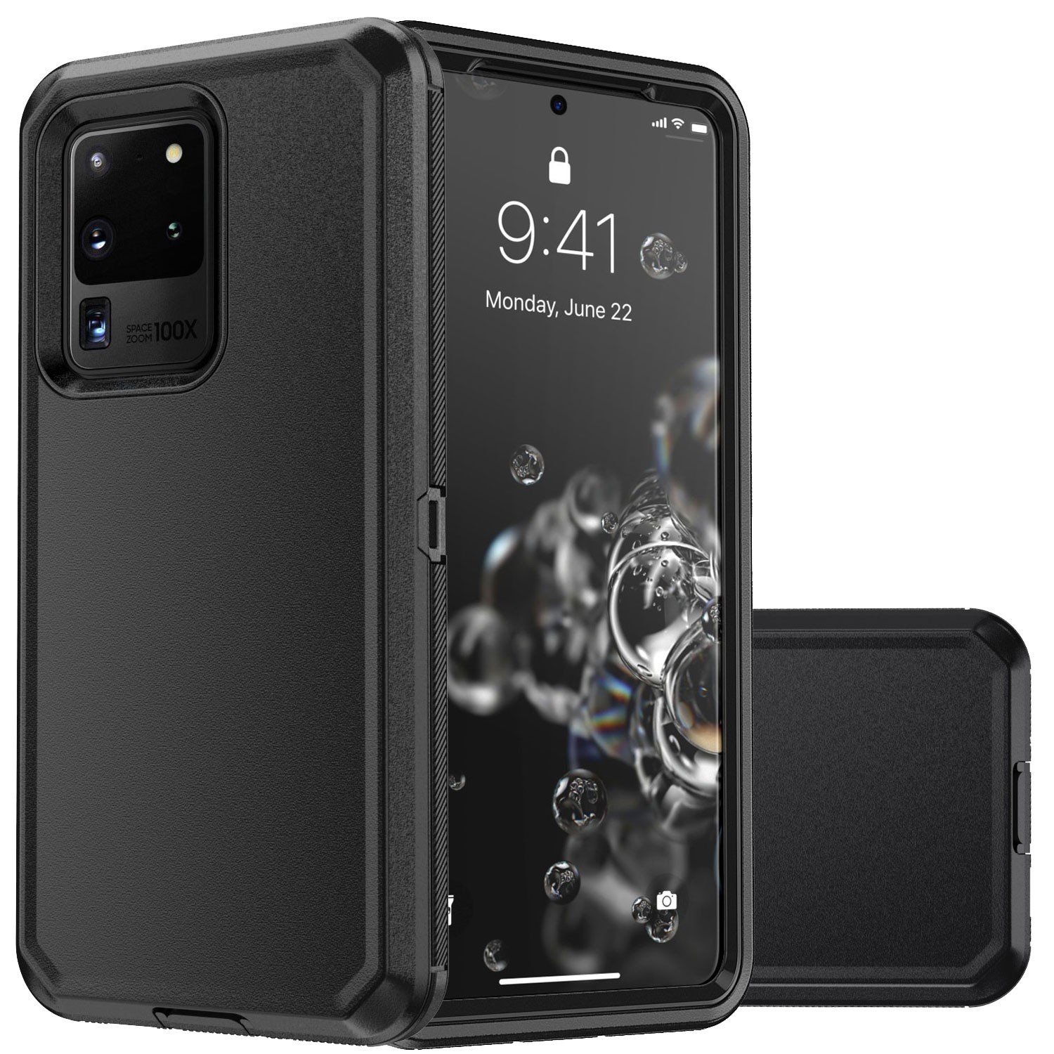 For Samsung Galaxy S20/S20+/S20 Ultra/S20 FE Case Shockproof Phone Cover Black