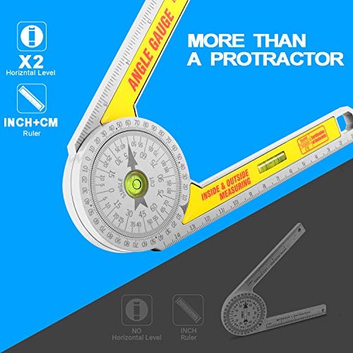 Miter Saw Protractor Angle Ruler, 360 Degree Measure Tool ,Angle Finder Gauge