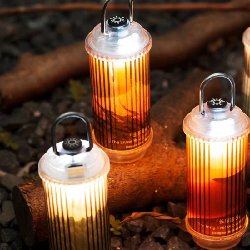Rechargeable LED Hanging Camping Bottle Light Lamp with Eight Lighting Modes