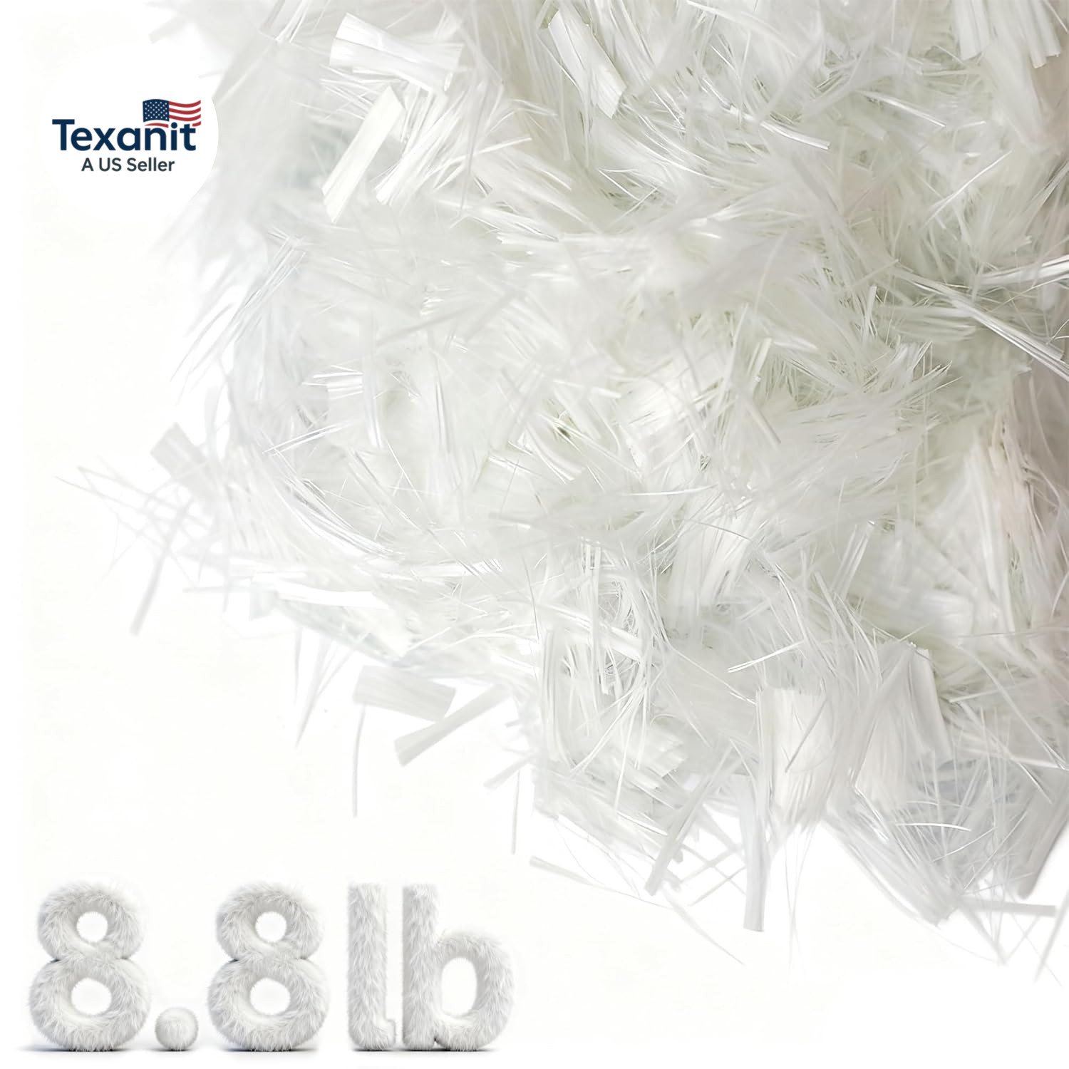 8.8 LB Fiberglass for Concrete, Chopped Fiberglass Strand with 3/4" Length for C