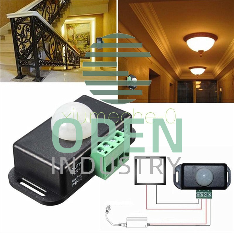 Automatic DC 12V-24V 8A Infrared PIR Motion Sensor Switch For LED light Stylish
