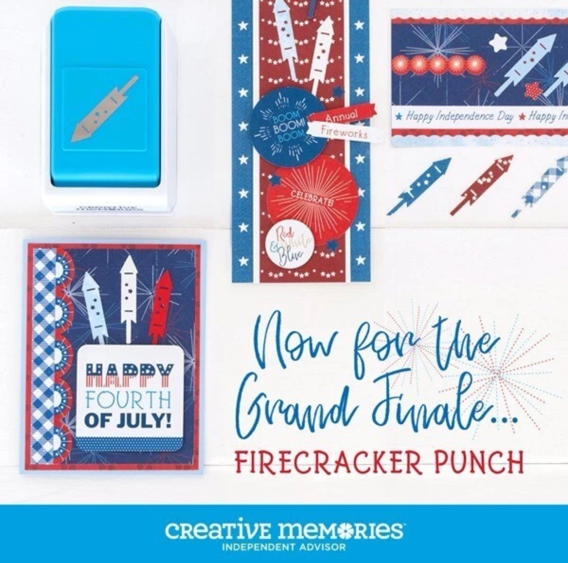 Creative Memories Firecracker Punch Fireworks Patriotic Celebration