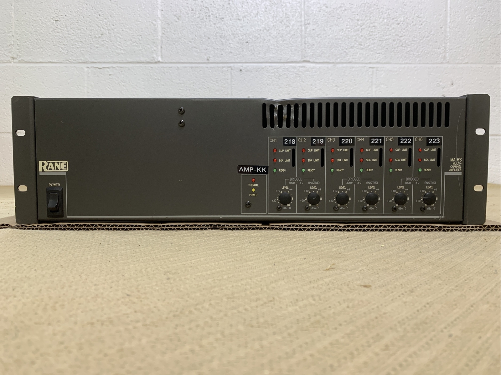RANE MA 6S Bridgeable Pro Multi-Channel Amplifier. ** PLEASE READ DESCRIPTION **
