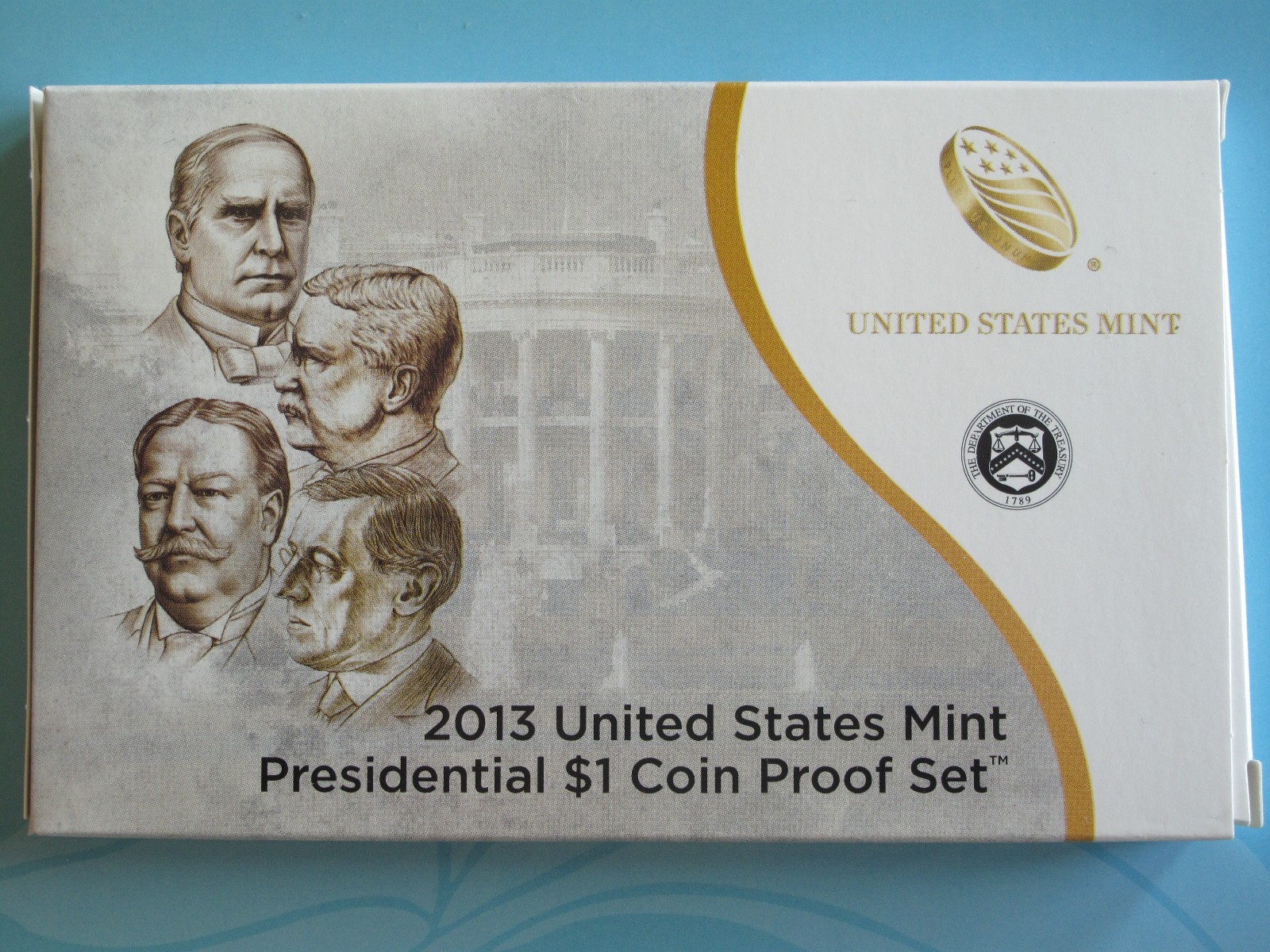 2013 PRESIDENTIAL 1$ PROOF SET WITH MINT PACKAGING and COA McKINLEY - WILSON