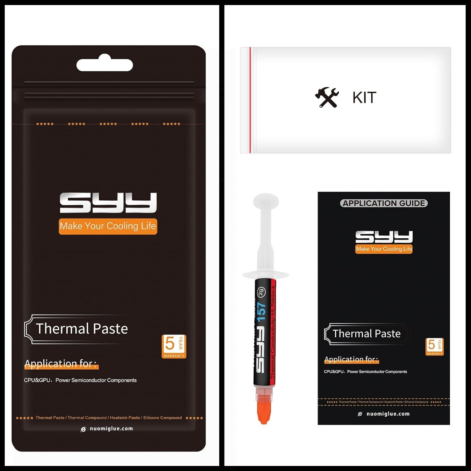 Effortless 2g Thermal Paste - Enhanced Cooling for All Major CPU and GPU Sockets