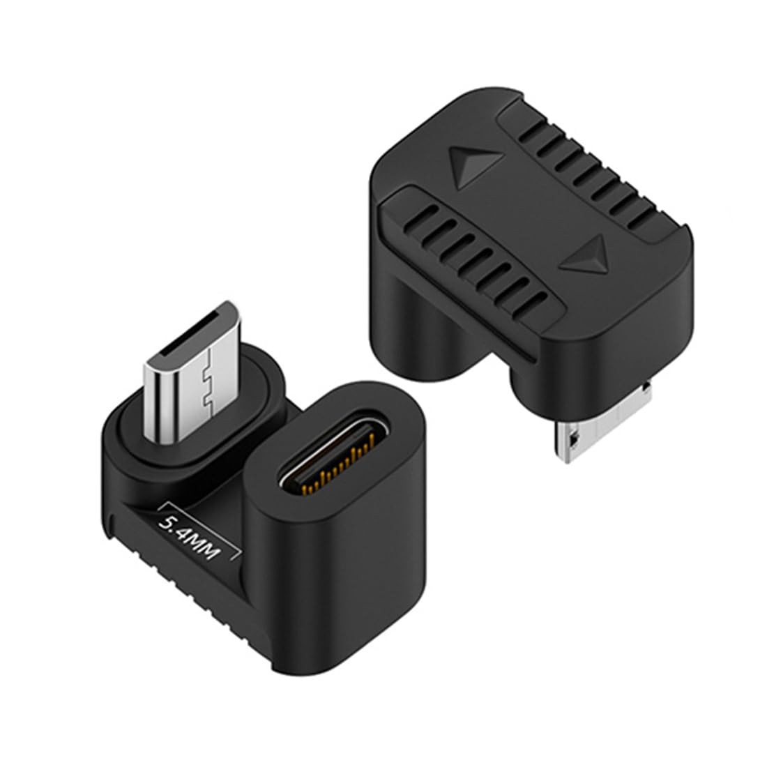 2 PCS Type C Female to Micro USB Male Adapter, 180° U-Shaped, 10W, 480Mbps