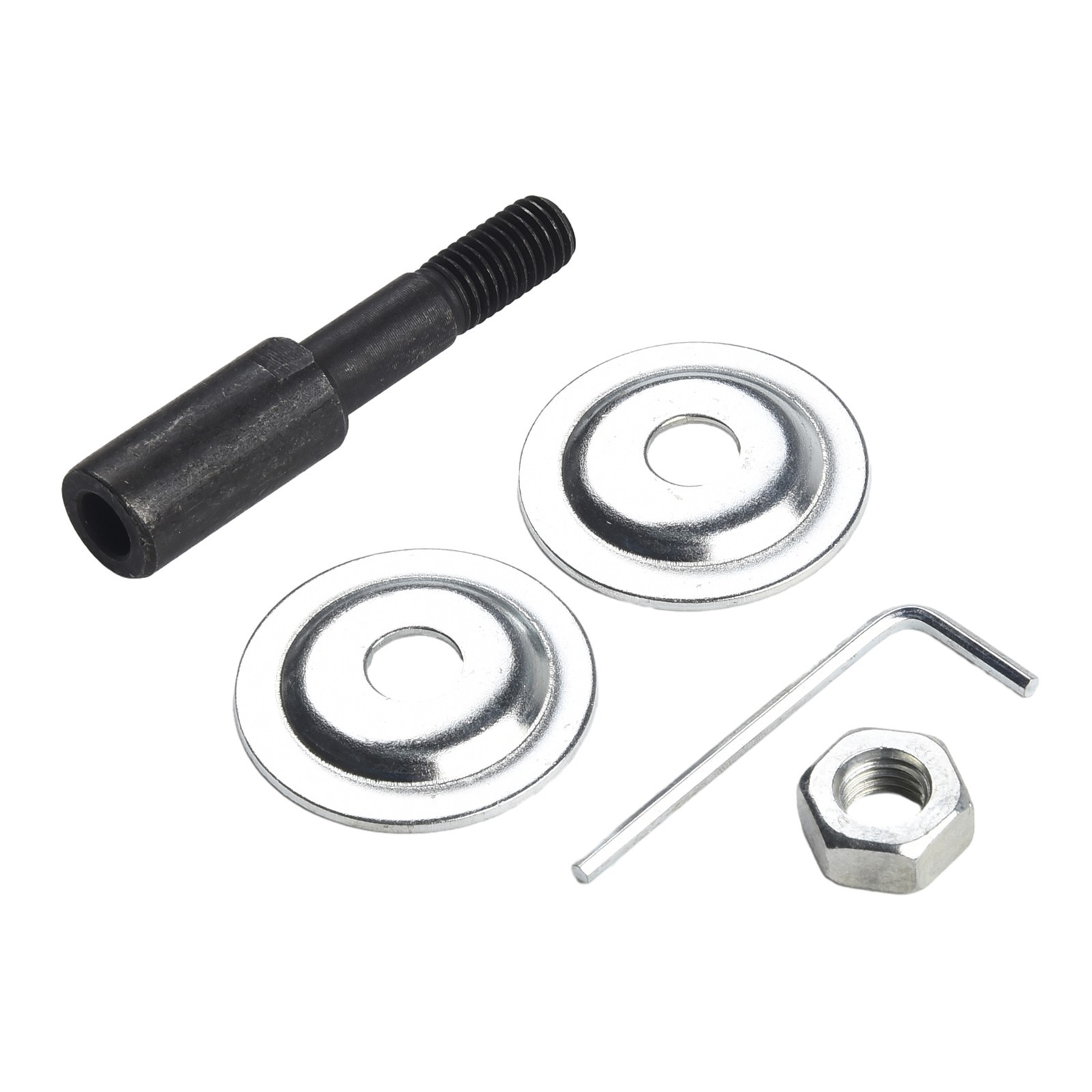 Spindle Adapter Shaft Steel 8x12x62mm Black+Silver For Grinding Polishing