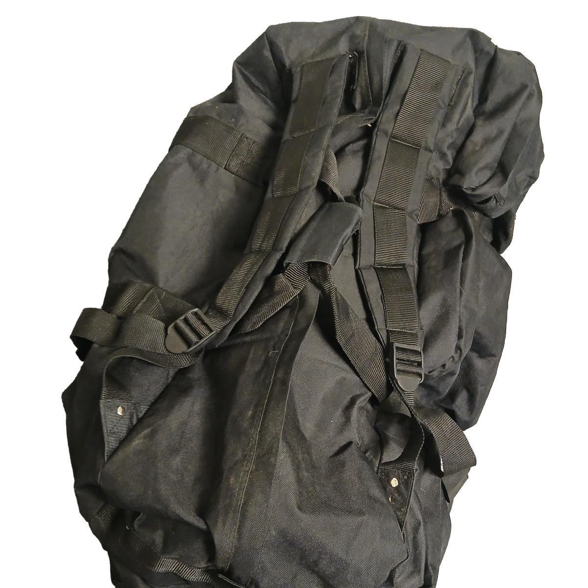 Deployment Holdall Kit Bag Large Black Duffel Backpack Straps Heavy Duty Nylon