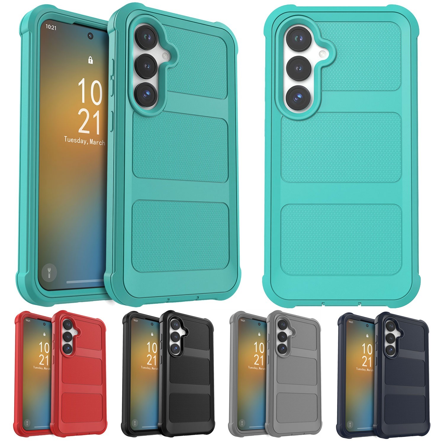 For Samsung Galaxy S25+ Plus Cell Phone Case Shockproof Double Layer Hard Cover