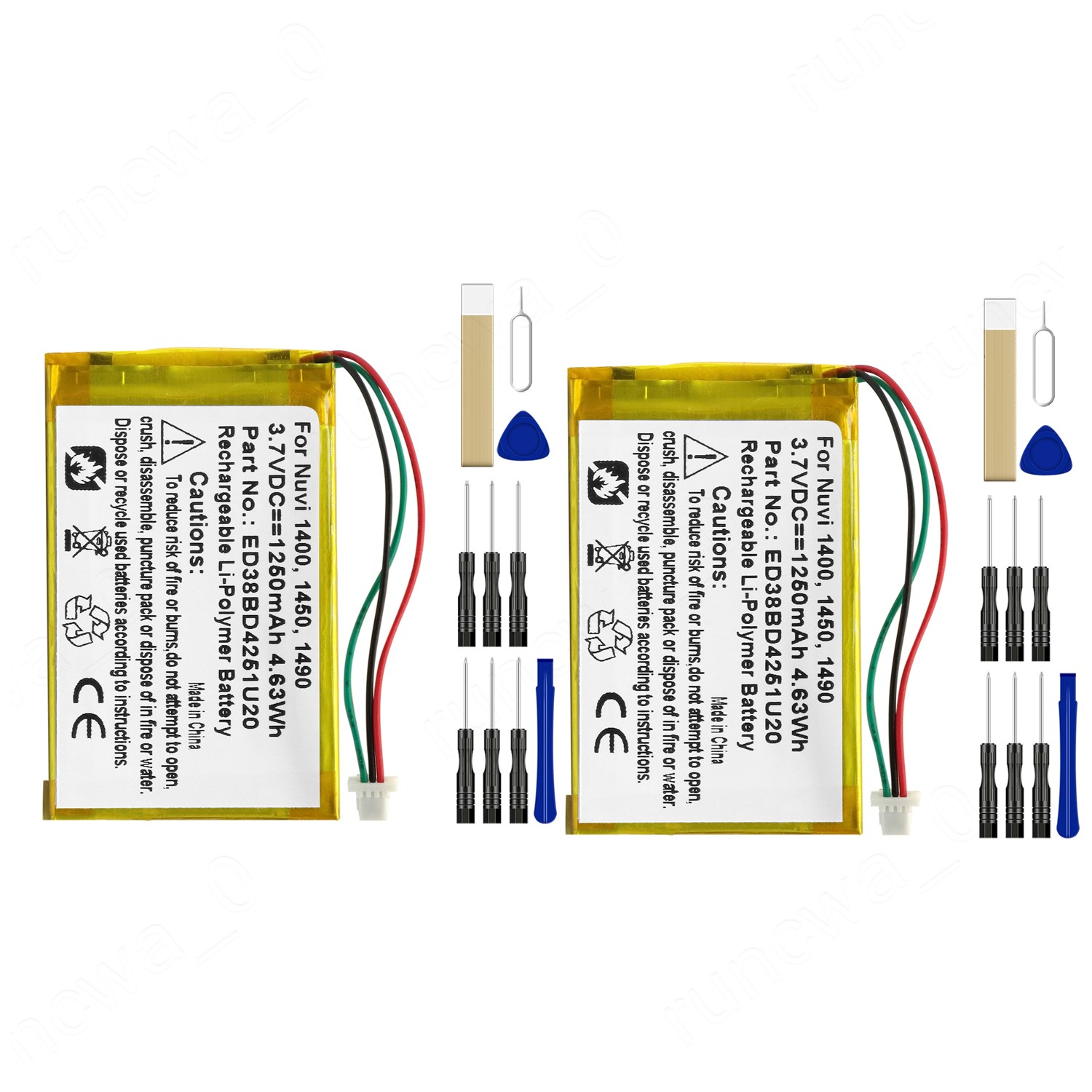 2PC New Batteries ED38BD4251U20 +TOOLS For Garmin Nuvi 1350 1350T 1370 1370T GPS