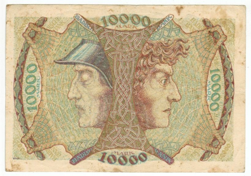 GERMANY BADISCHE BANK 10000 MARK MANNHEIM 1923