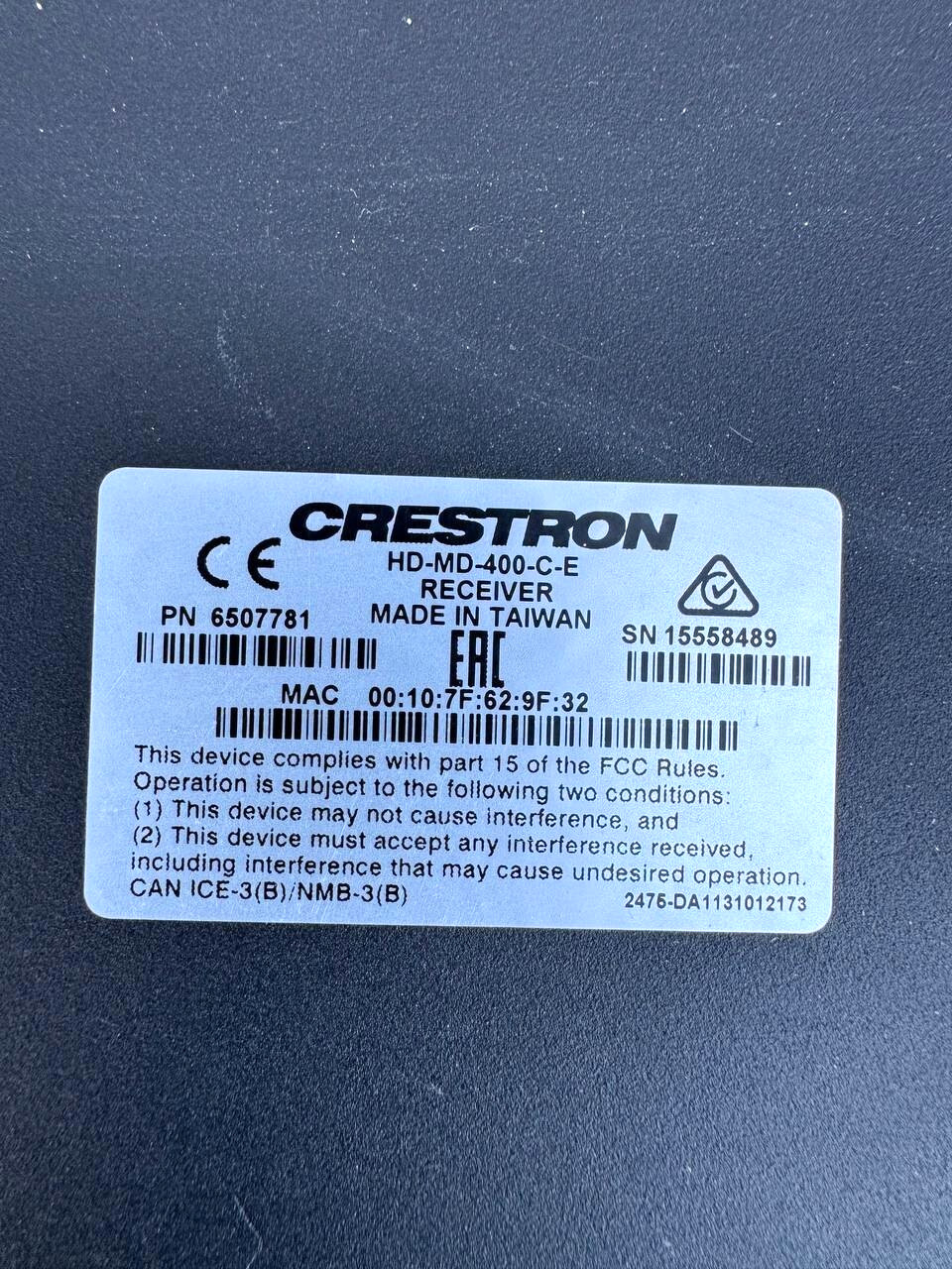 Crestron HD-MD-400-C-E HDMI Multiformat Switch And Receiver