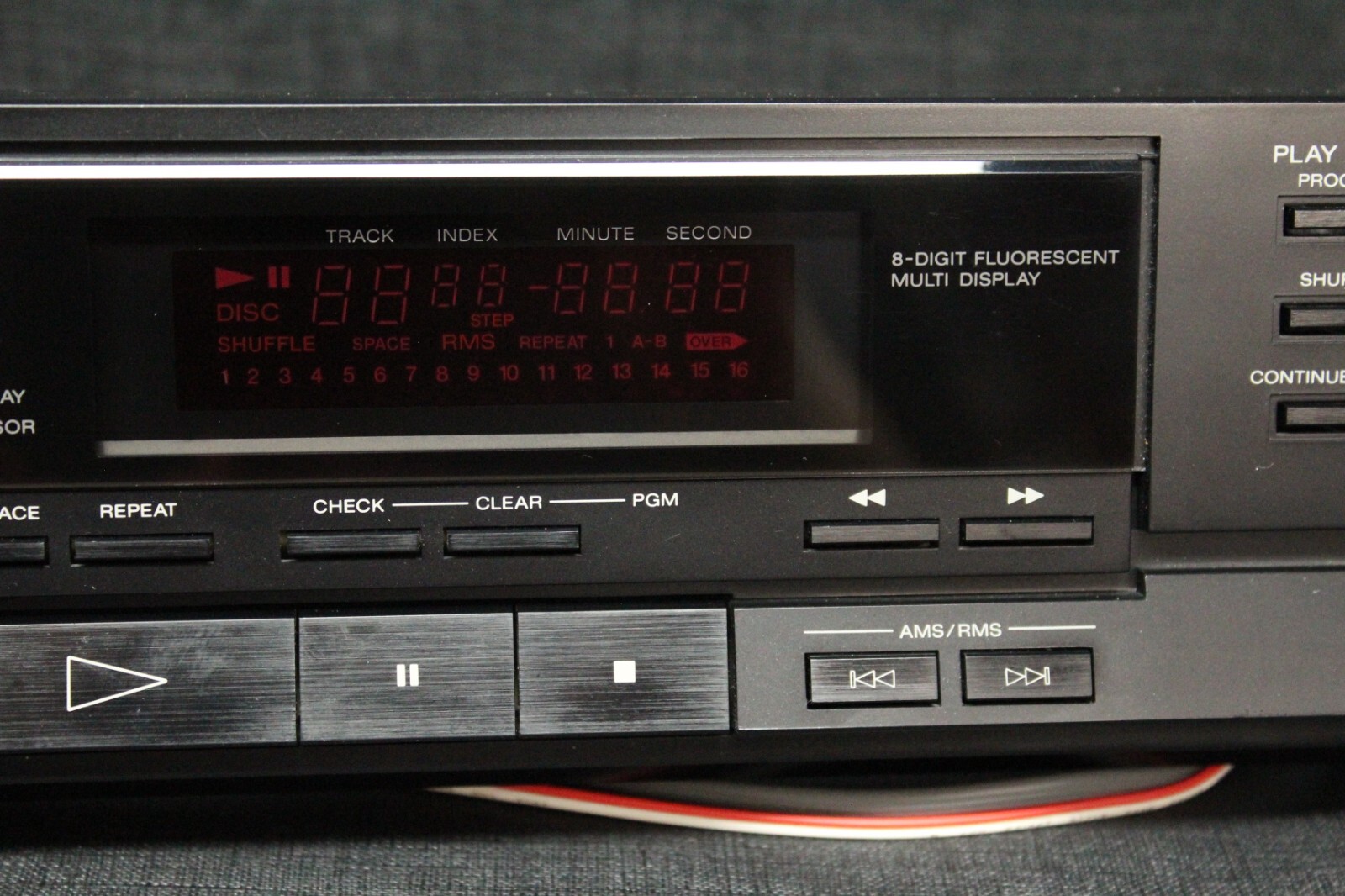 Authentic Sony CDP-350 CD player Front Panel Face plate screen w/ electronics