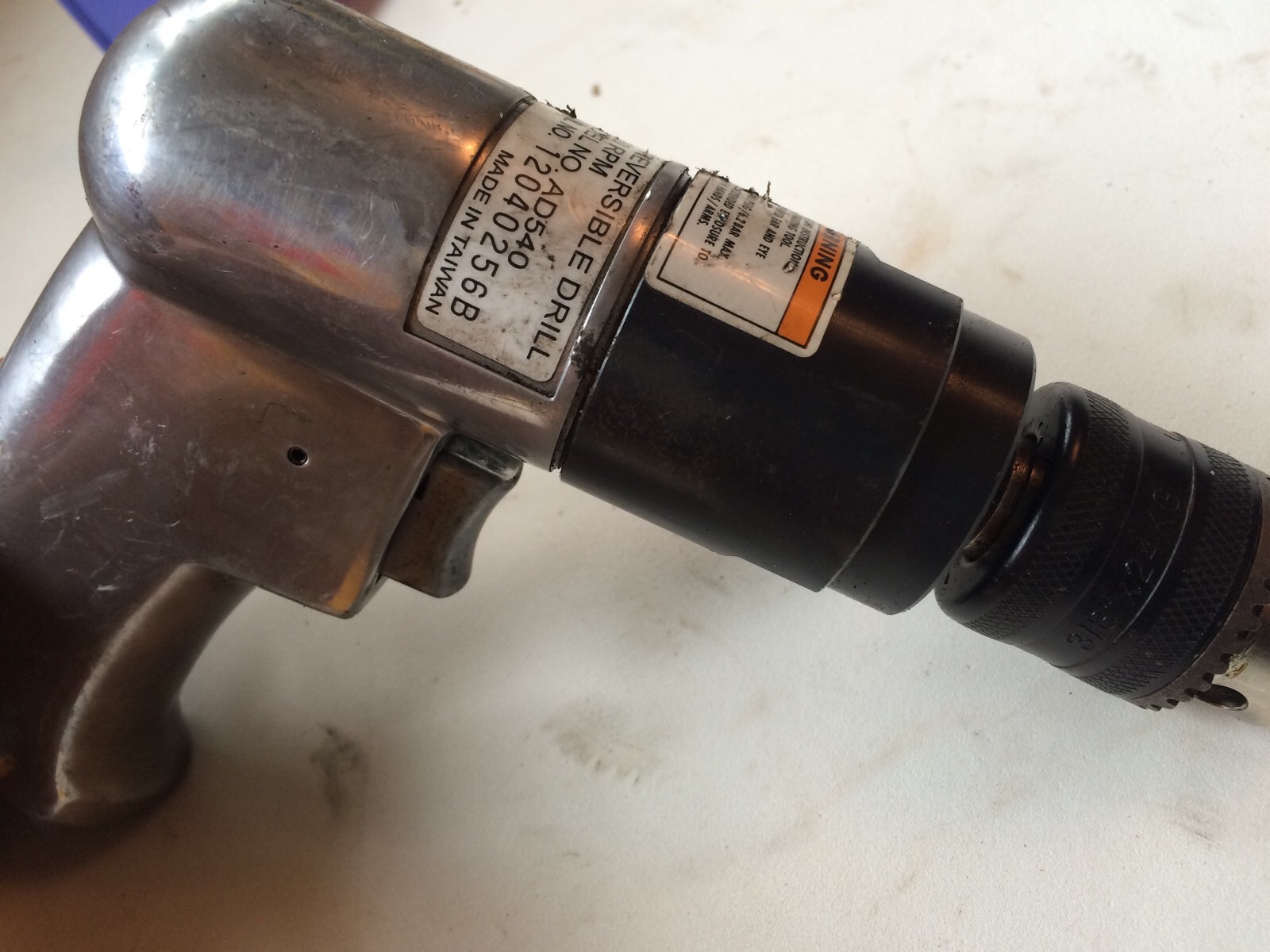 MAC TOOLS AD540 3/8" REVERSIBLE DRILL KEYLESS CHUCK USED