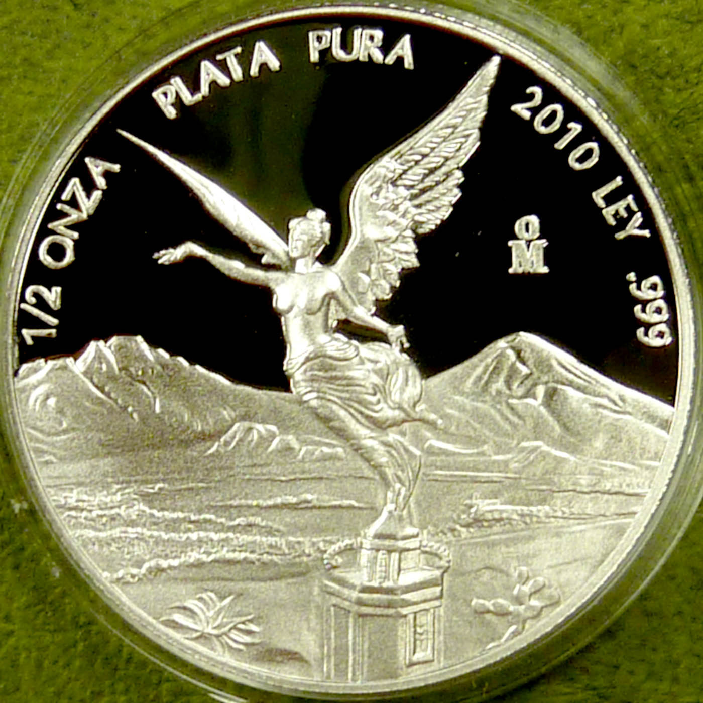 2010 Mexican Silver Proof Libertad Half Troy Ounce .999 1/2 Oz Coin Eagle Snake