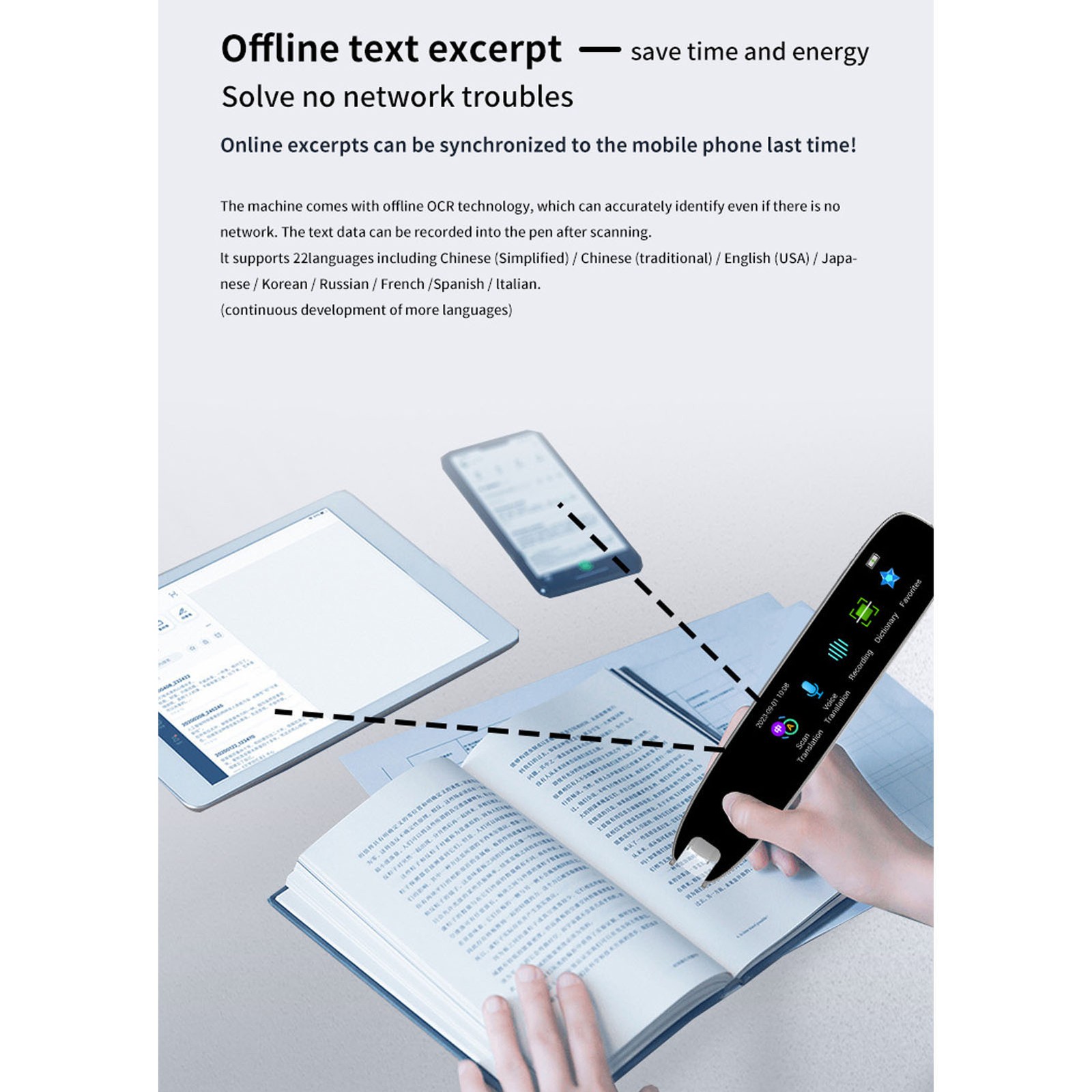 Smart Voice Translator Pen With 13 Languages Support For Communication