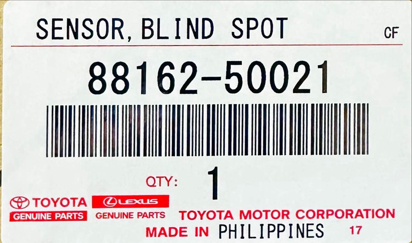 Genuine Toyota Lexus Blind Spot Detection System Warning Sensor 88162-50021