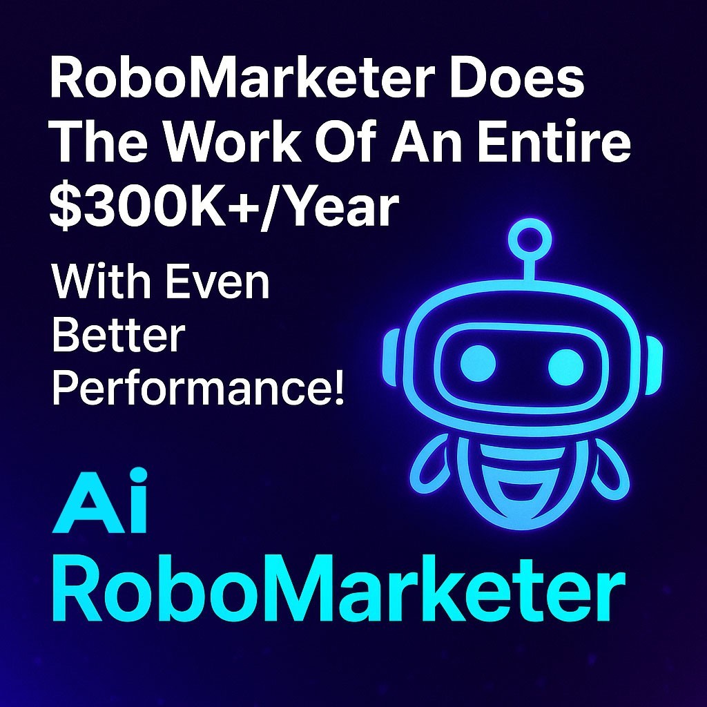 Ai RoboMarketer 12-Month AI Marketing Software Subscription Card - 1 Yr. License