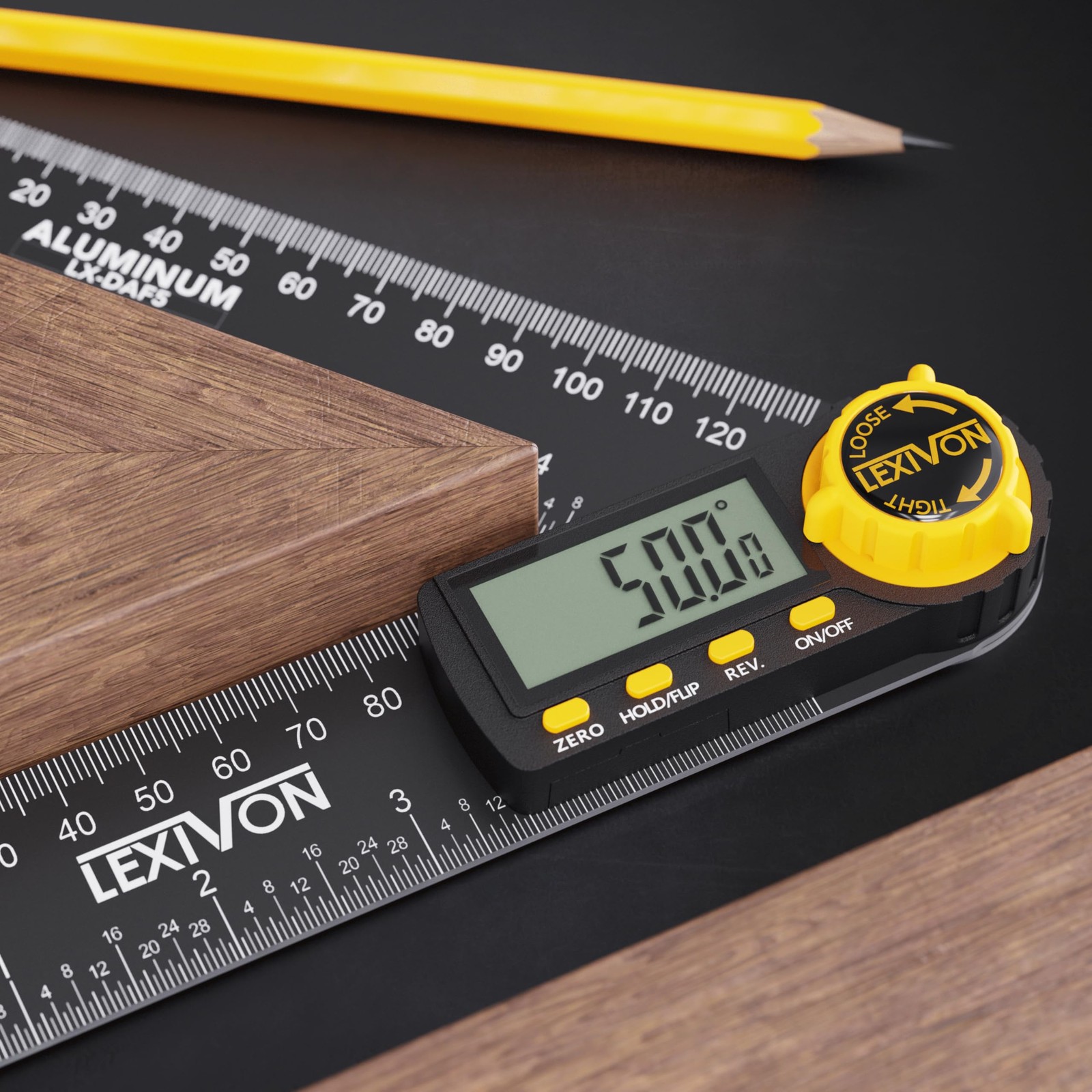 Digital Angle Finder 5 Inch 130mm Protractor High Resolution LCD Measure Tool