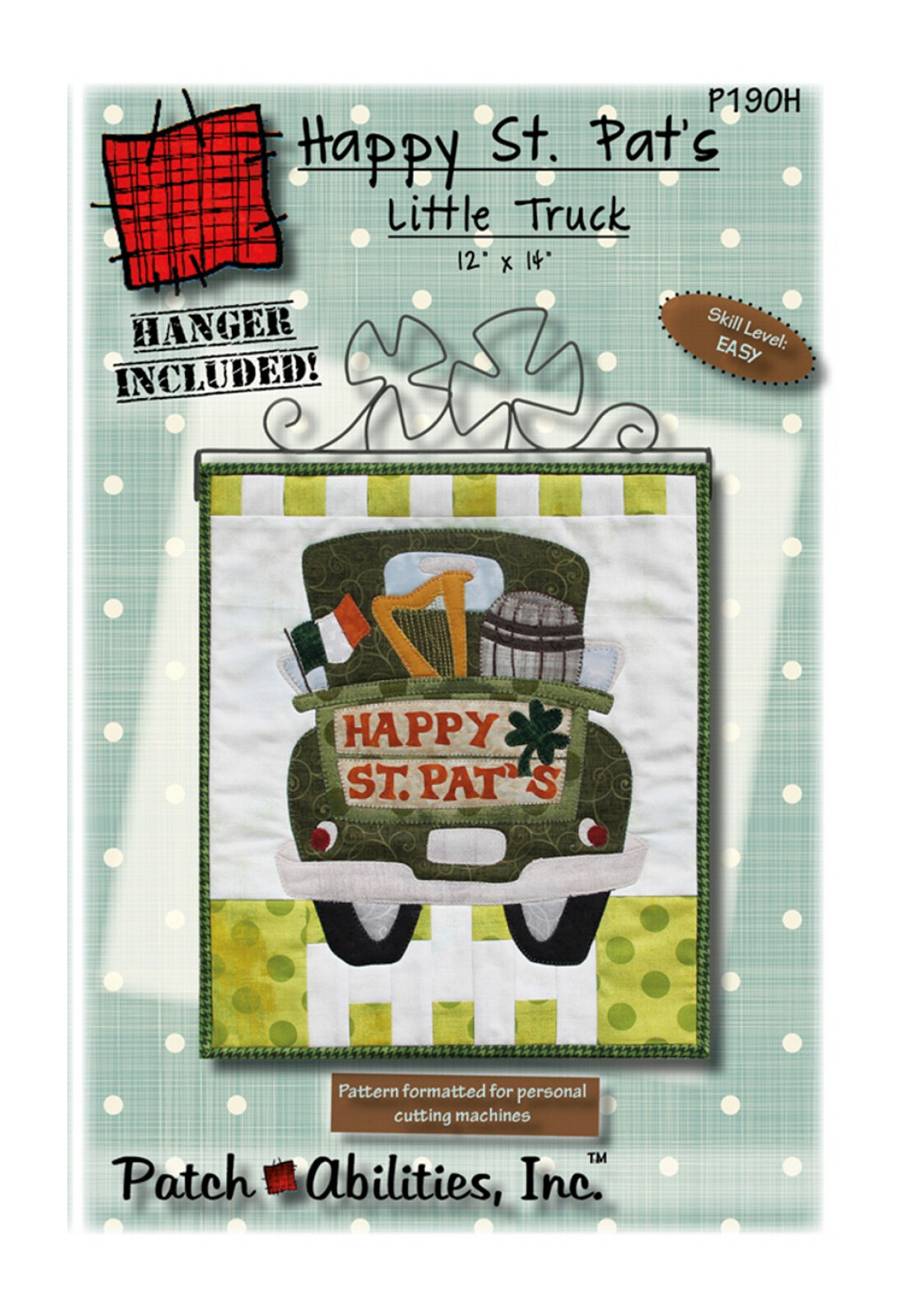 Patch Abilities Happy St Pats Day Truck Pattern With Hanger P190H