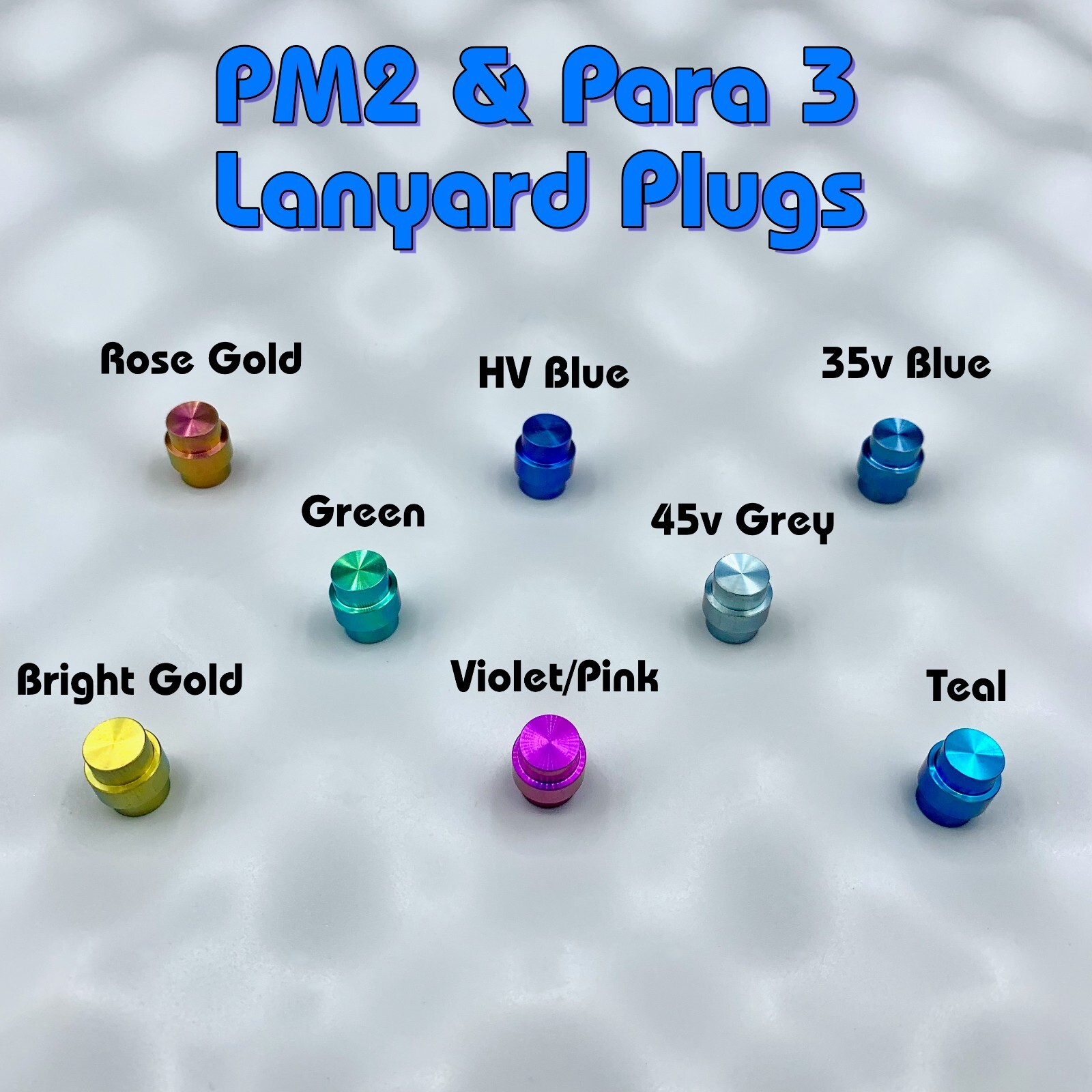 (NO KNIFE) Titanium Plug sets for Spyderco Para 3 -  c223gp in 8 color options