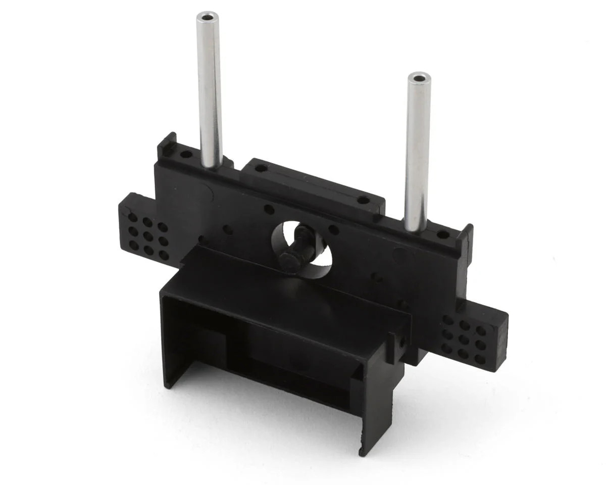 Team Associated RC10 Rear Bulkhead w/Wing Tubes (Black) [ASC6404]