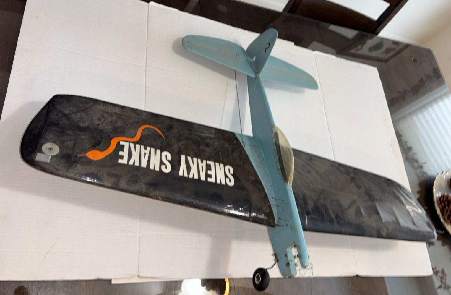 Vintage Tether Plane with Missing Motor. Untested but Elevators Seem To Work.