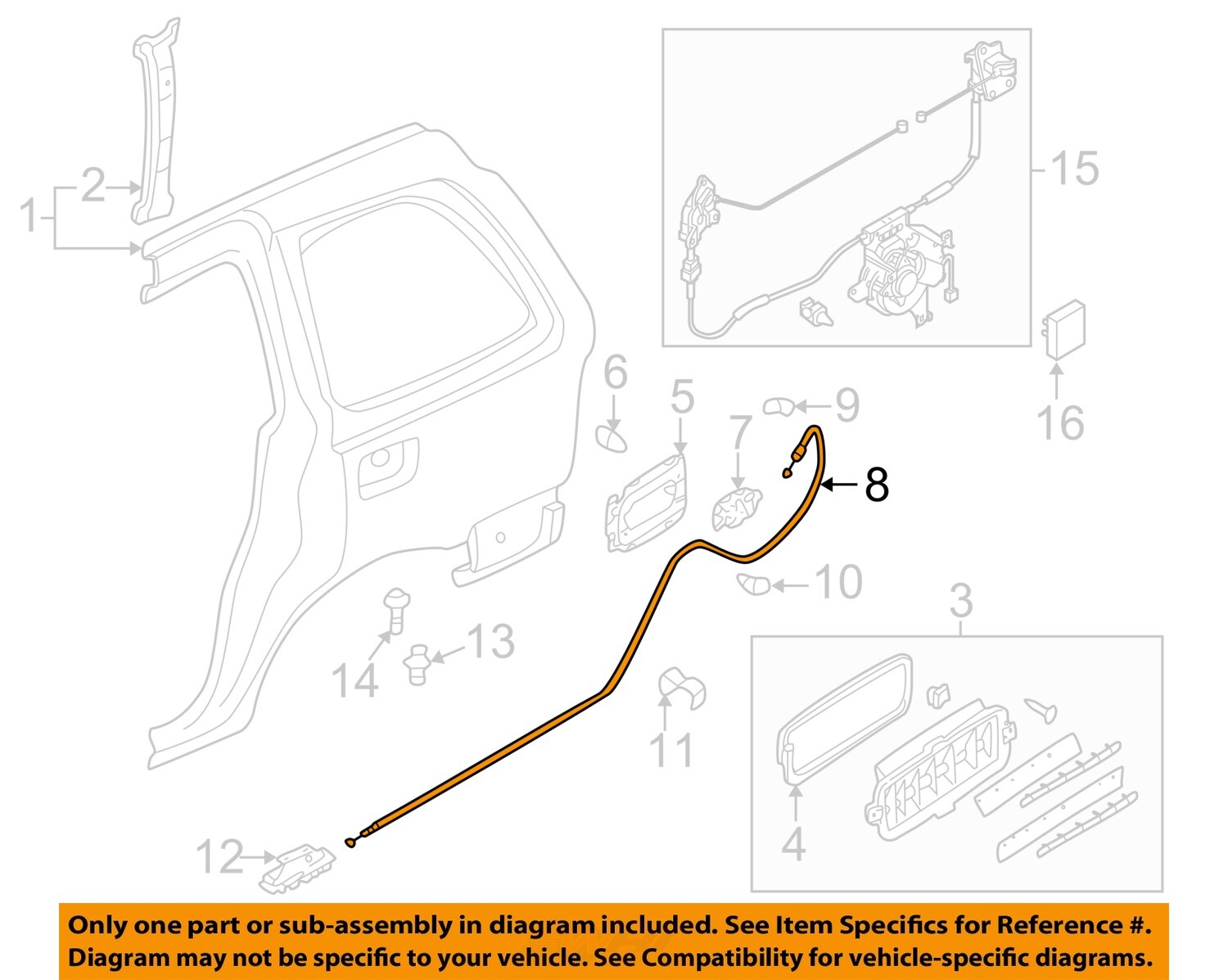 MAZDA OEM 00-06 MPV Fuel Door Gas Cap Hatch-Release Cable LC6256880D