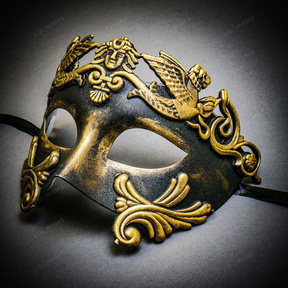 NEW Roman Greek Emperor Masquerade Venetian Halloween Party Mask For MEN Gold