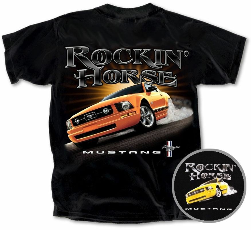 "Rockin Horse" Mustang T-Shirt - Fun 2005+ GT Mustang Item - FREE USA SHIPPING😎