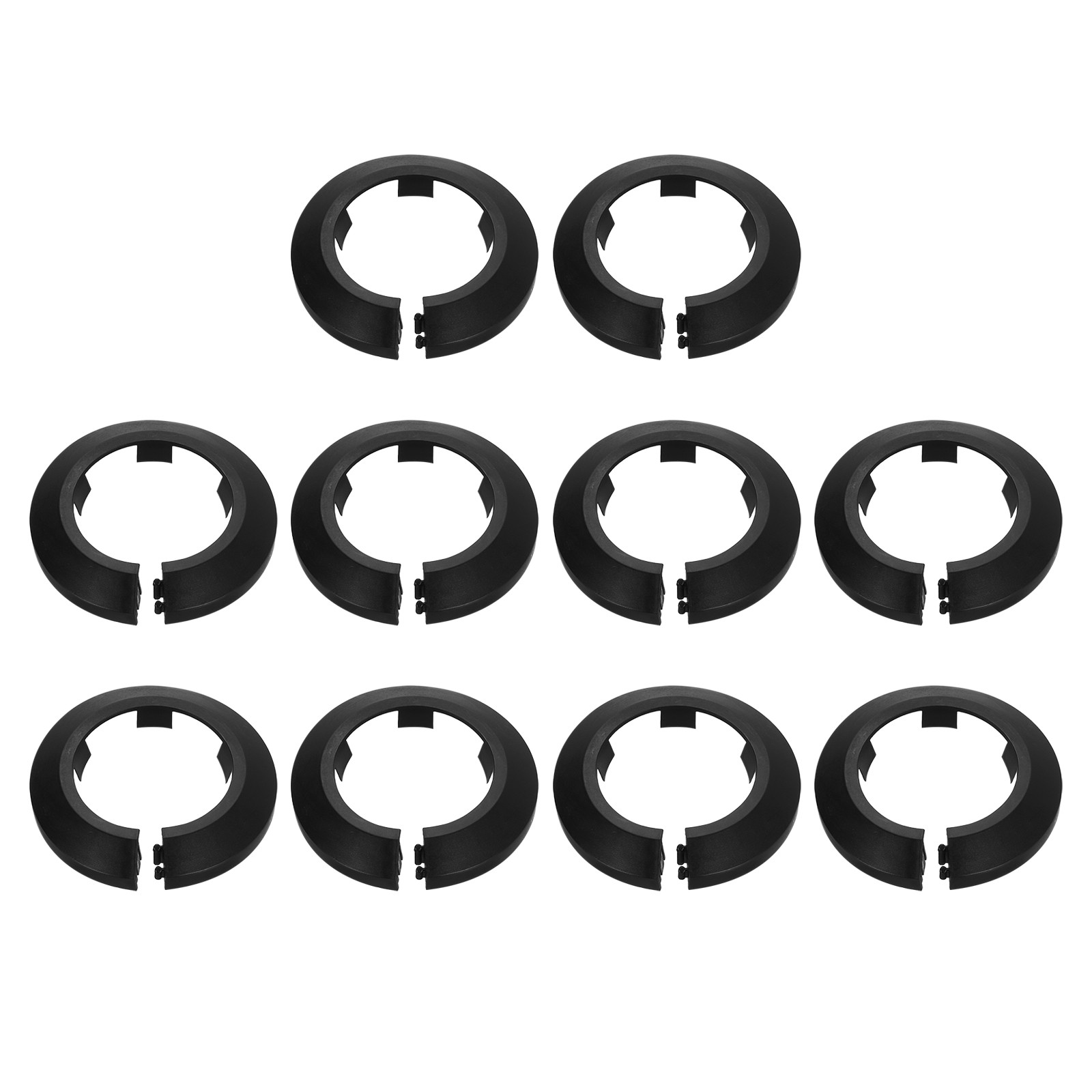 10pcs Flange Pipe Cover Decoration 1.57" Clip-on Wall Hole Cover, Black