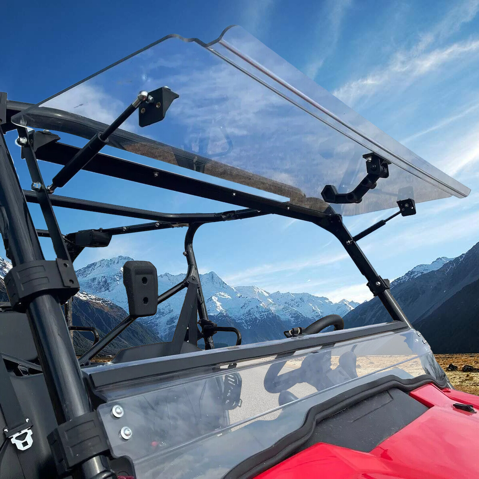 For Honda Pioneer 1000 / 1000-5 Scratch Resistant Flip Windshield 2016-2025